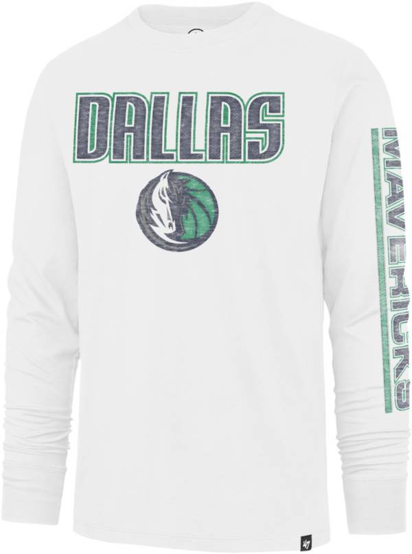 '47 Men's 2021-22 City Edition Dallas Mavericks White Dime Drop Long Sleeve T-Shirt