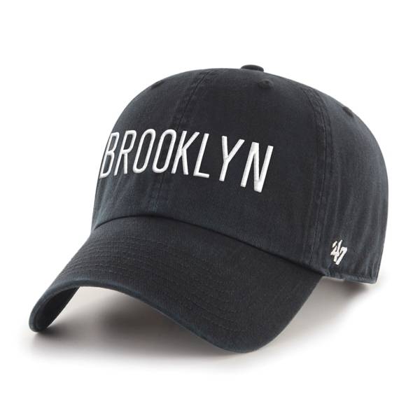 ‘47 Men's Brooklyn Nets Black Brooklyn Clean Up Adjustable Hat product image