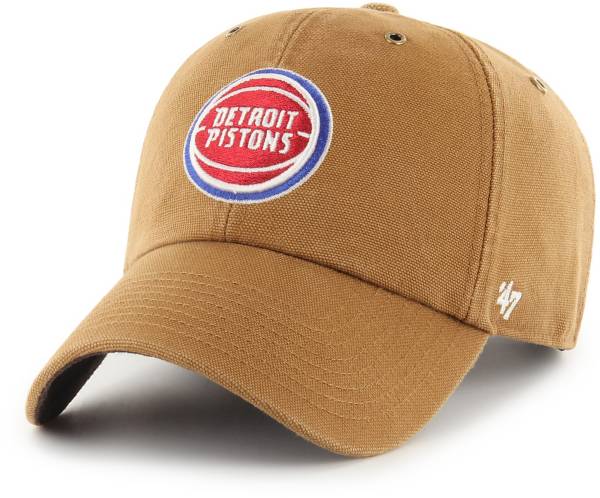 ‘47 Men's Detroit Pistons Brown Carhartt Clean-up Adjustable Hat