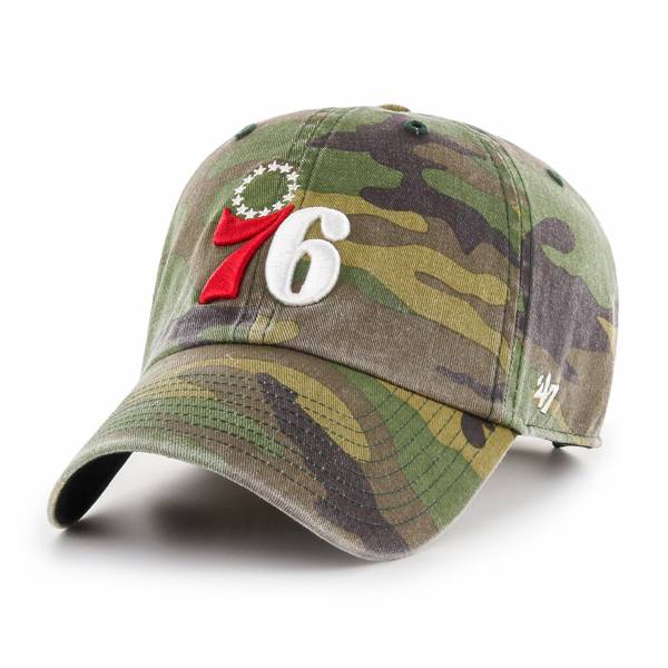 ‘47 Adult Philadelphia 76ers Camo Clean-Up Adjustable Hat