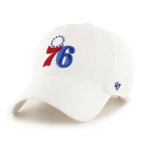 ‘47 Philadelphia 76ers White Clean Up Adjustable Hat