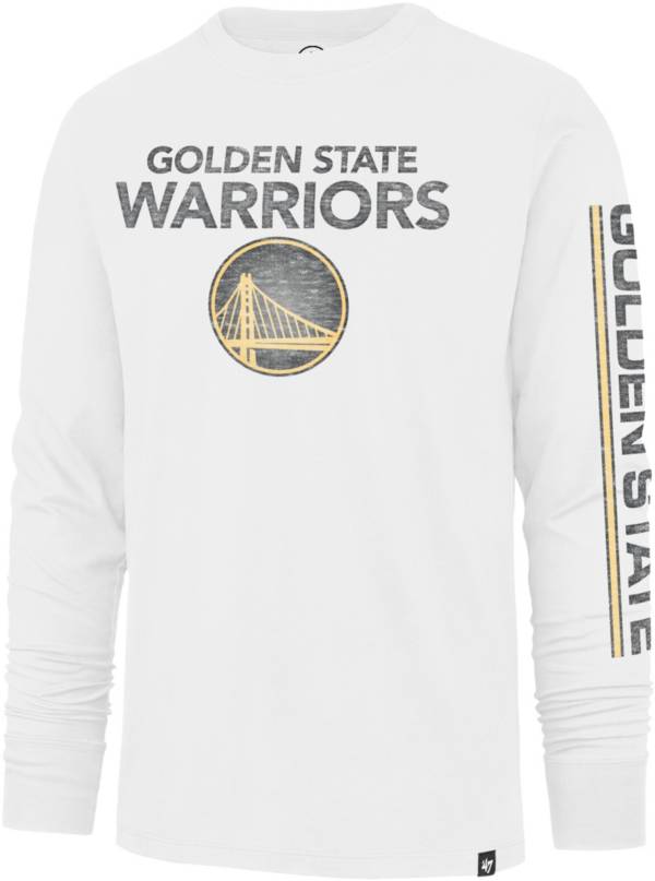 '47 Men's 2021-22 City Edition Golden State Warriors White Dime Drop Long Sleeve T-Shirt