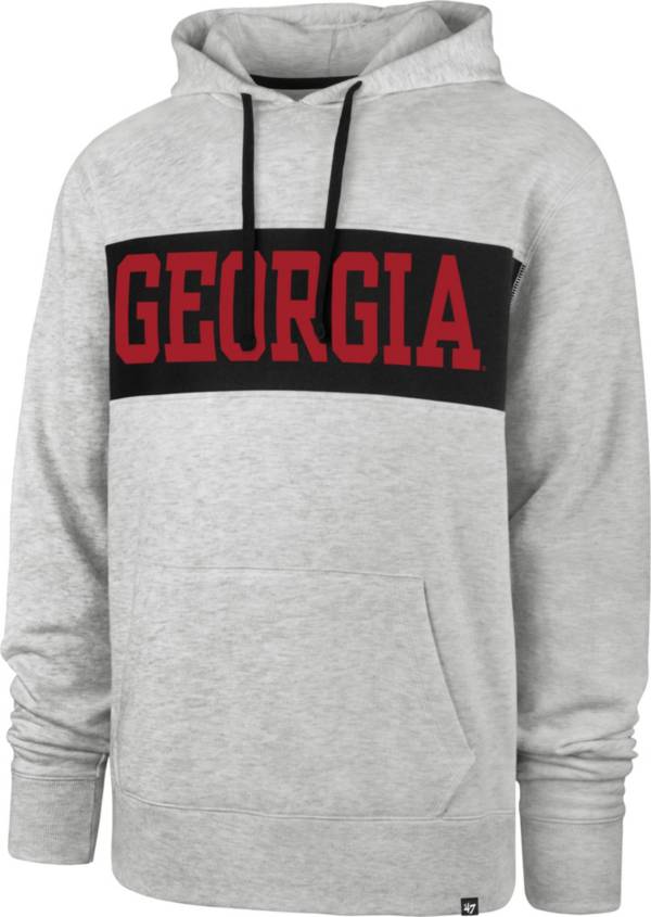 ‘47 Men's Georgia Bulldogs Grey Chest Pass Pullover Hoodie