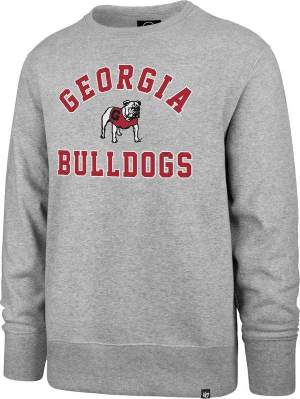 ‘47 Men's Georgia Bulldogs Grey Headline Crew Pullover Sweatshirt