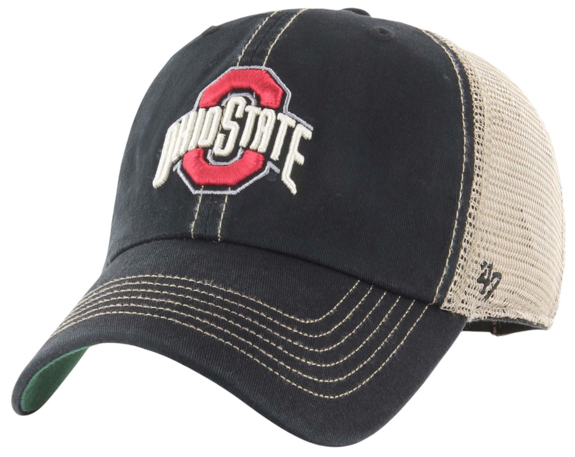 ‘47 Men's Ohio State Buckeyes Black Trawler Clean Up Adjustable Hat product image