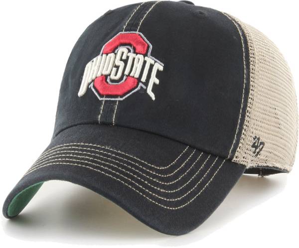 ‘47 Men's Ohio State Buckeyes Black Trawler Clean Up Adjustable Hat