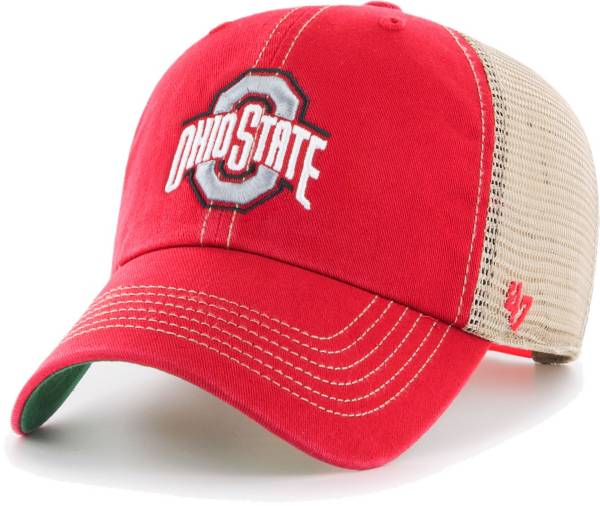 ‘47 Men's Ohio State Buckeyes Scarlet Trawler Clean Up Adjustable Hat ...