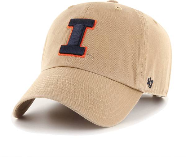 ‘47 Men's Illinois Fighting Illini Khaki Clean Up Adjustable Hat