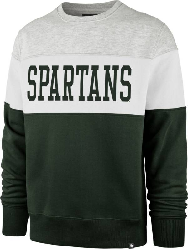 ‘47 Men's Michigan State Spartans Green Co-Ed Crew Pullover Sweatshirt