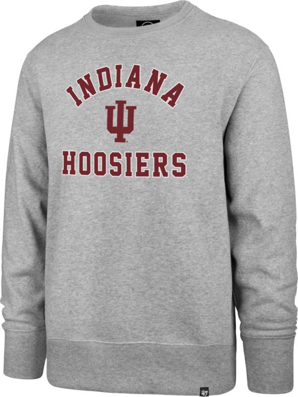 ‘47 Men's Indiana Hoosiers Grey Headline Crew Pullover Sweatshirt