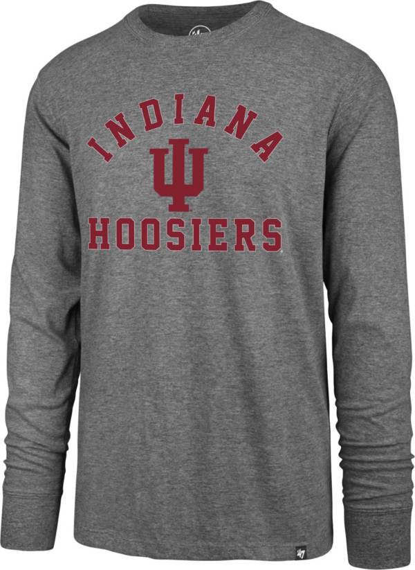 ‘47 Men's Indiana Hoosiers Grey Super Rival Long Sleeve T-Shirt