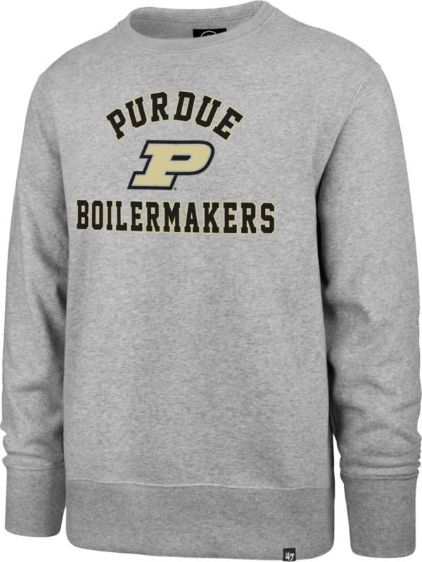 ‘47 Men's Purdue Boilermakers Grey Headline Crew Pullover Sweatshirt