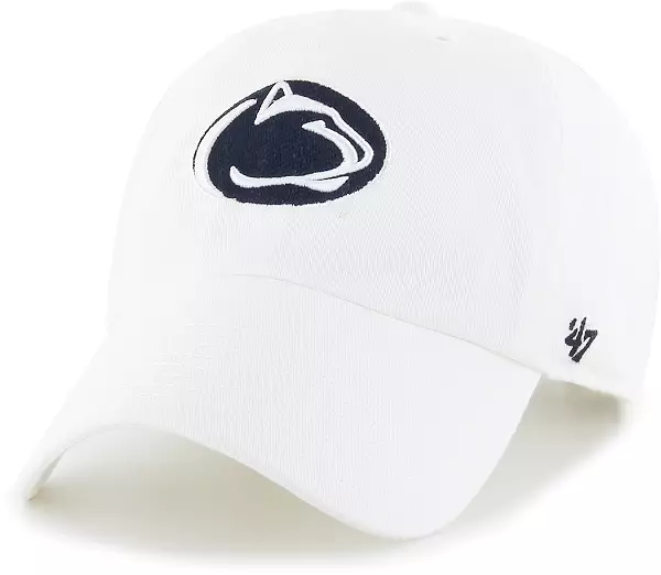 Men's '47 White Penn State Nittany Lions Clean Up Adjustable Hat