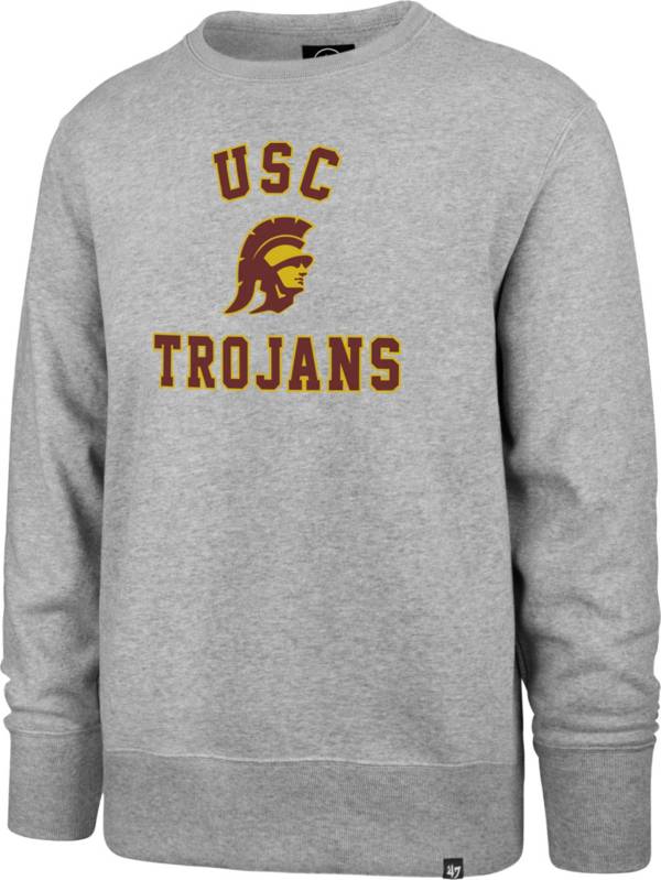 ‘47 Men's USC Trojans Grey Headline Crew Pullover Sweatshirt