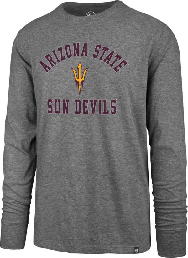 ‘47 Men's Arizona State Sun Devils Grey Super Rival Long Sleeve T-Shirt