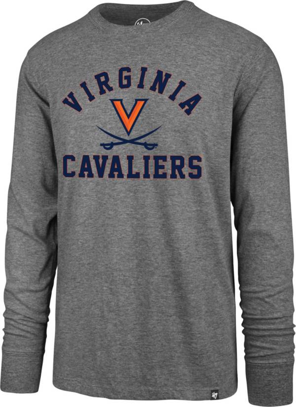 ‘47 Men's Virginia Cavaliers Grey Super Rival Long Sleeve T-Shirt