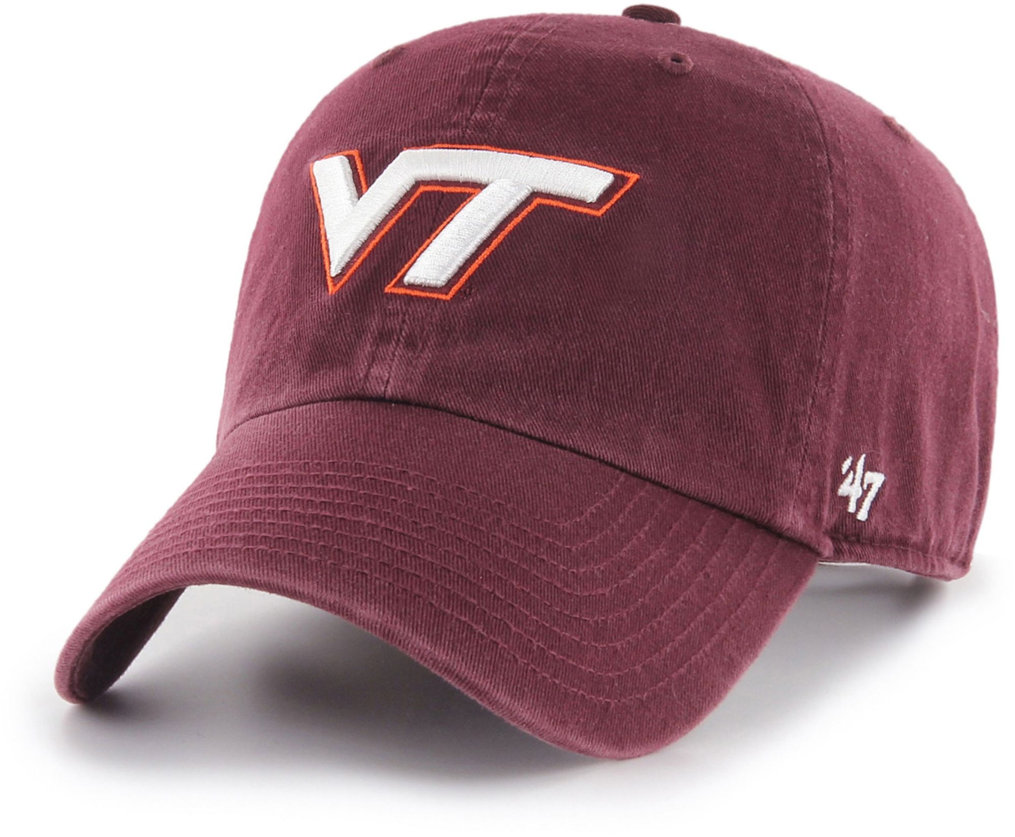 '47 Men's Virginia Tech Hokies Maroon Clean Up Adjustable Hat product image