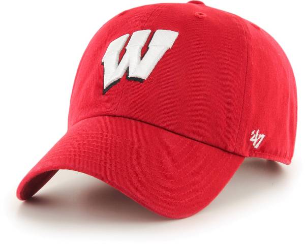 '47 Men's Wisconsin Badgers Clean Up Red Adjustable Hat