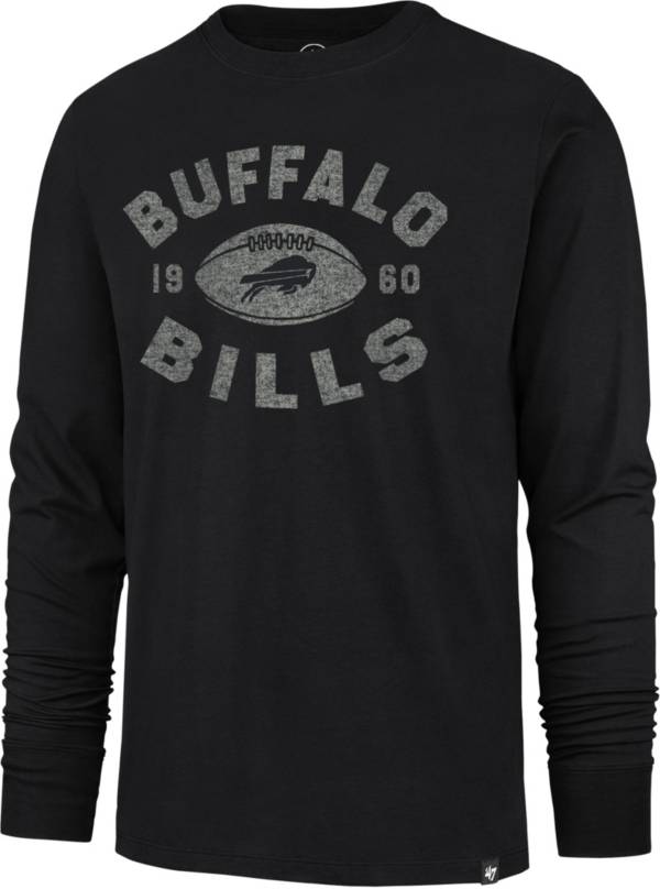 '47 Men's Buffalo Bills Overcast Franklin Black Long Sleeve T-Shirt