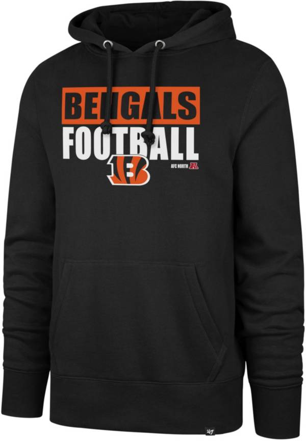 '47 Men's Cincinnati Bengals Blockout Black Headline Hoodie