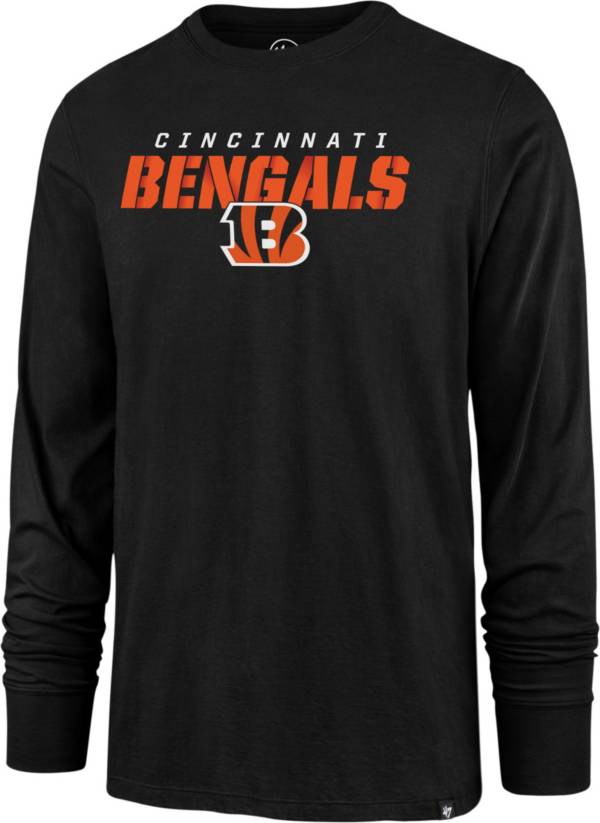 '47 Men's Cincinnati Bengals Super Rival Long Sleeve Black T-Shirt