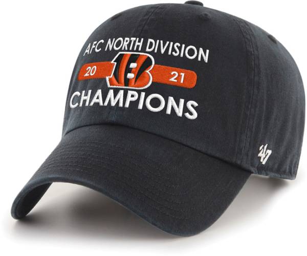 '47 Men's Cincinnati Bengals 2021 AFC North Division Champions Clean Up Black Hat