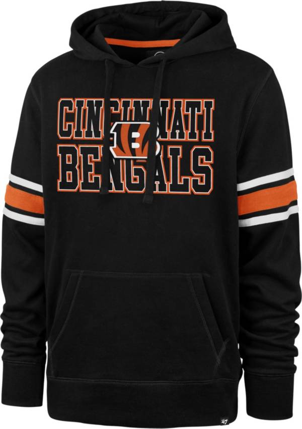 '47 Men's Cincinnati Bengals Black Stripe Hoodie