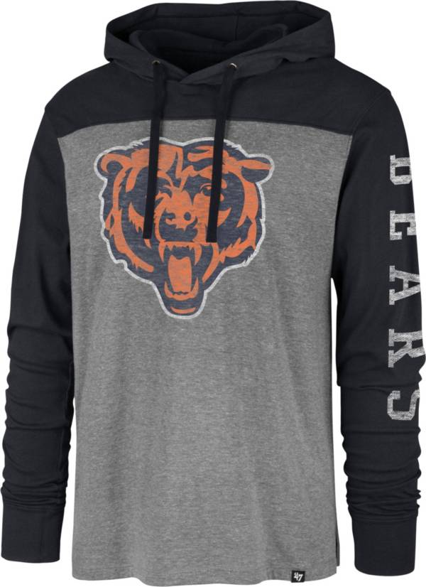 '47 Men's Chicago Bears Grey Hooded Long Sleeve Shirt product image