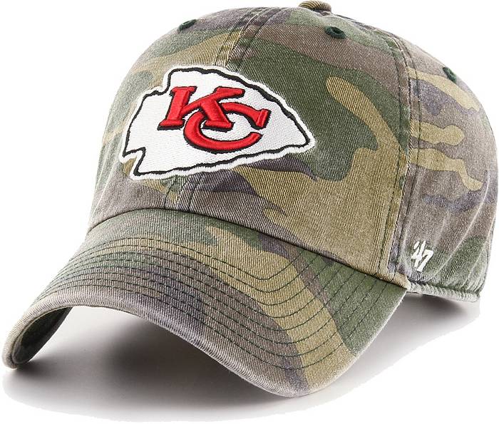 '47 Men's Kansas City Chiefs Camo Adjustable Clean Up Hat