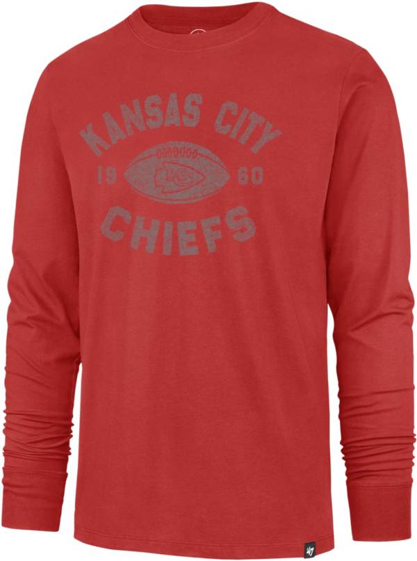 '47 Men's Kansas City Chiefs Overcast Franklin Red Long Sleeve T-Shirt product image