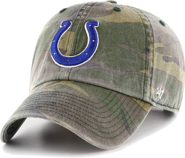 '47 Men's Indianapolis Colts Camo Adjustable Clean Up Hat