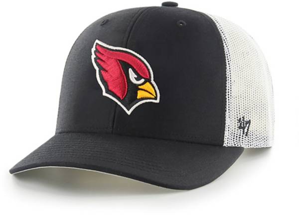 '47 Men's Arizona Cardinals Black Adjustable Trucker Hat