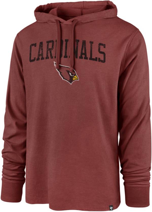 ‘47 Men's Arizona Cardinals Club Red Hooded Long Sleeve T-Shirt product image