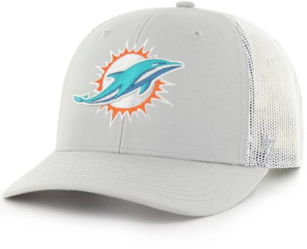 '47 Men's Miami Dolphins Grey Adjustable Trucker Hat