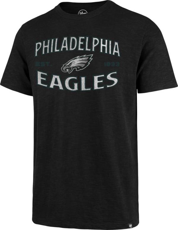 '47 Men's Philadelphia Eagles Black Offset Scrum T-Shirt