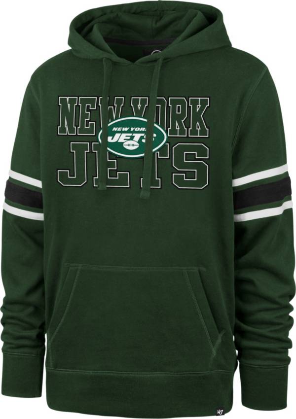 '47 Men's New York Jets Sleeve Stripe Green Pullover Hoodie product image