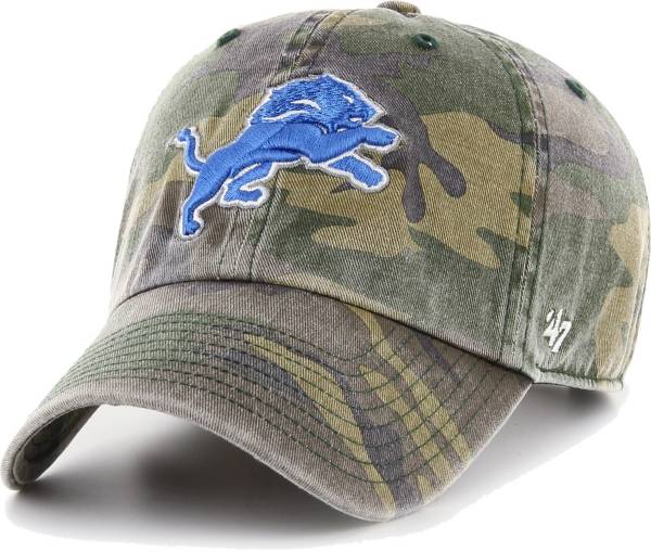 '47 Men's Detroit Lions Camo Adjustable Clean Up Hat product image