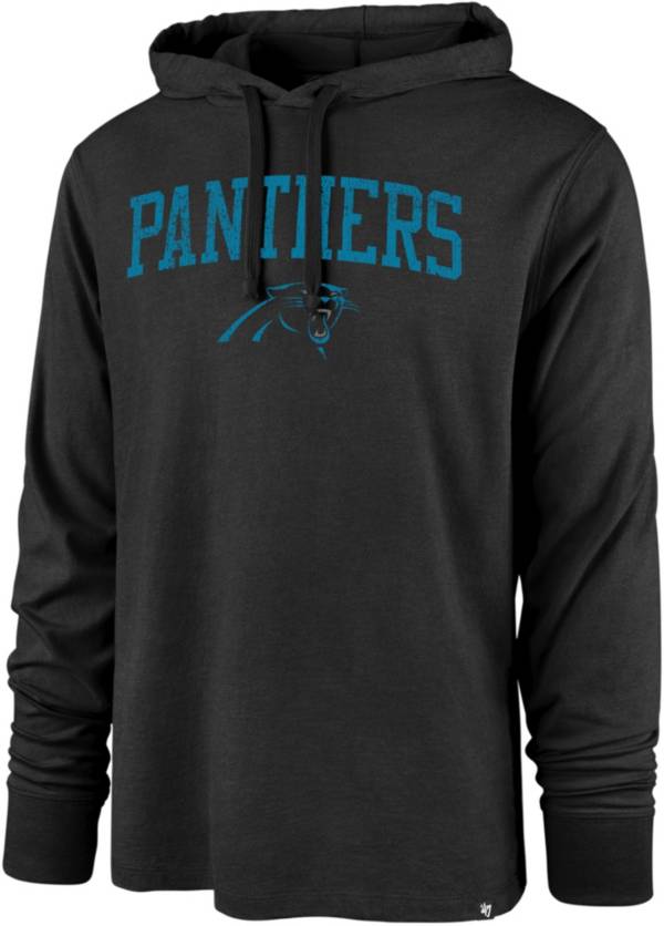 ‘47 Men's Carolina Panthers Club Black Hooded Long Sleeve T-Shirt product image
