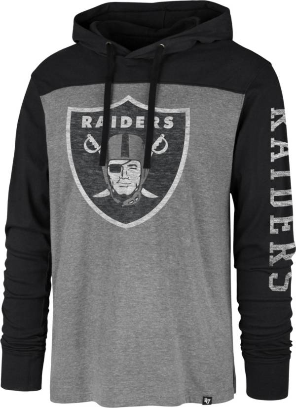 '47 Men's Las Vegas Raiders Grey Hooded Long Sleeve Shirt product image