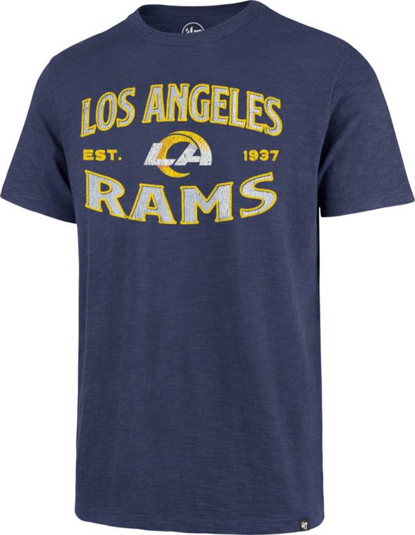 '47 Men's Los Angeles Rams Blue Offset Scrum T-Shirt