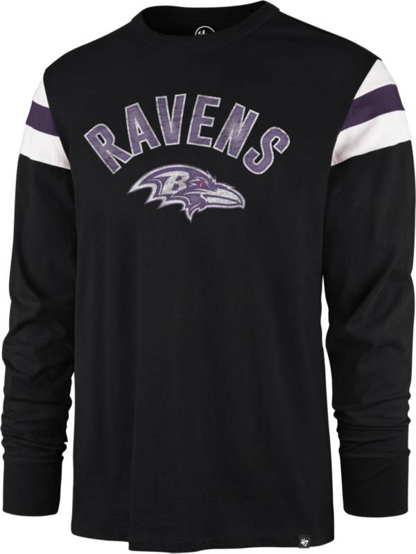 '47 Men's Baltimore Ravens Black Rooted Long Sleeve T-Shirt product image