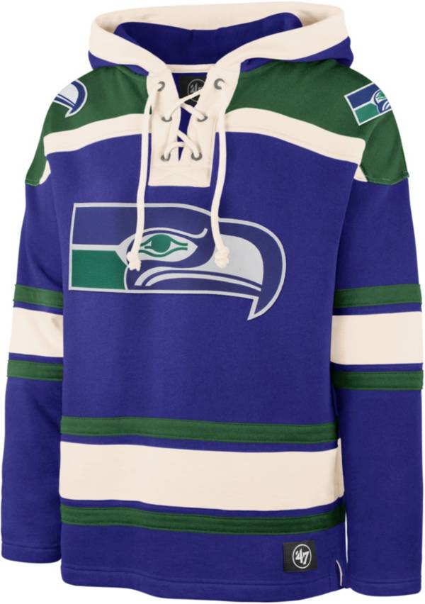 ‘47 Men's Seattle Seahawks Lacer Royal Hoodie