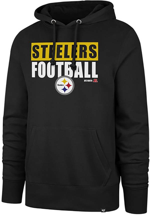 Nike Men's Pittsburgh Steelers Sideline Therma-FIT Wordmark Grey Pullover  Hoodie