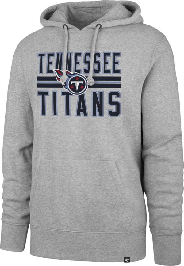 '47 Men's Tennessee Titans Stripe Headline Grey Hoodie product image