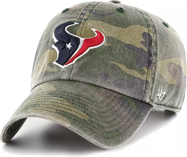 47 Men's Houston Texans Camo Adjustable Clean Up Hat