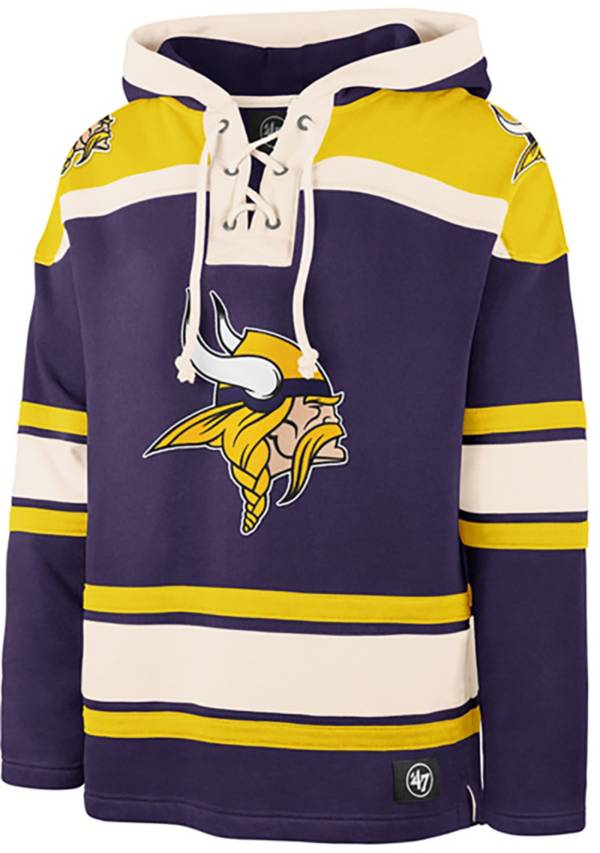 ‘47 Men's Minnesota Vikings Lacer Purple Hoodie