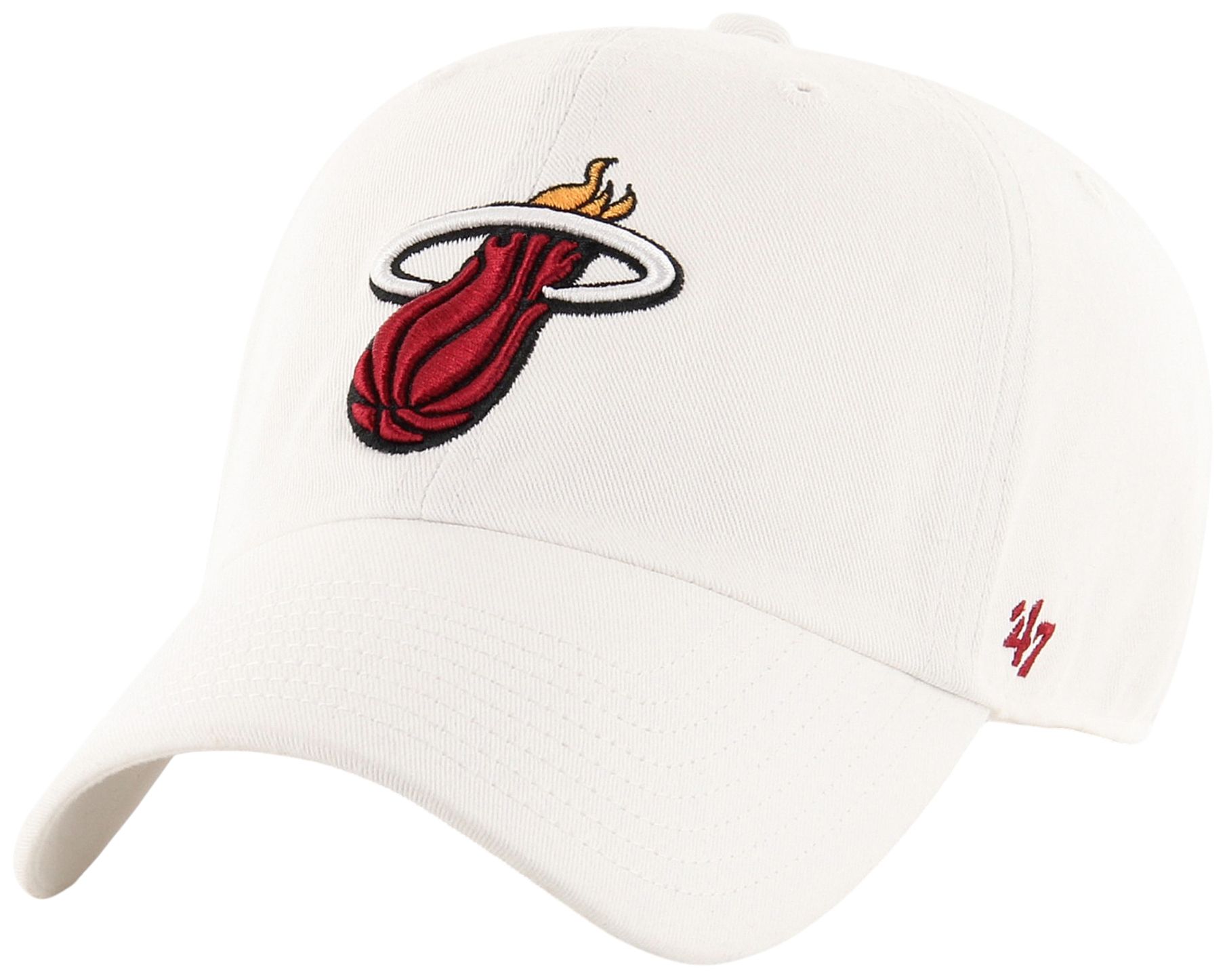 '47 Men's Miami Heat White Clean Up Adjustable Hat product image