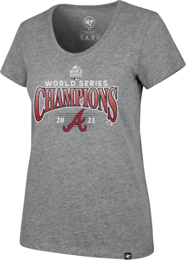 '47 Women's 2021 World Series Champions Atlanta Braves Club Scoop Neck T-Shirt