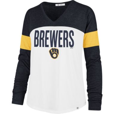 sorry, '47 Women's Milwaukee Brewers White Axel Long Sleeve T-Shirt is currently out of stock