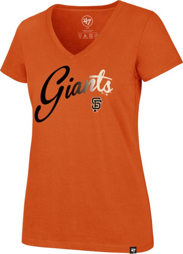 '47 Women's San Francisco Giants Orange Ultra Rival V-Neck T-Shirt